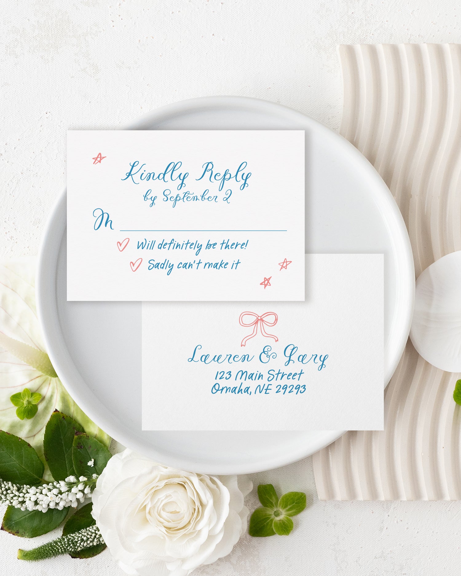 Whimsy Bows Reply Card