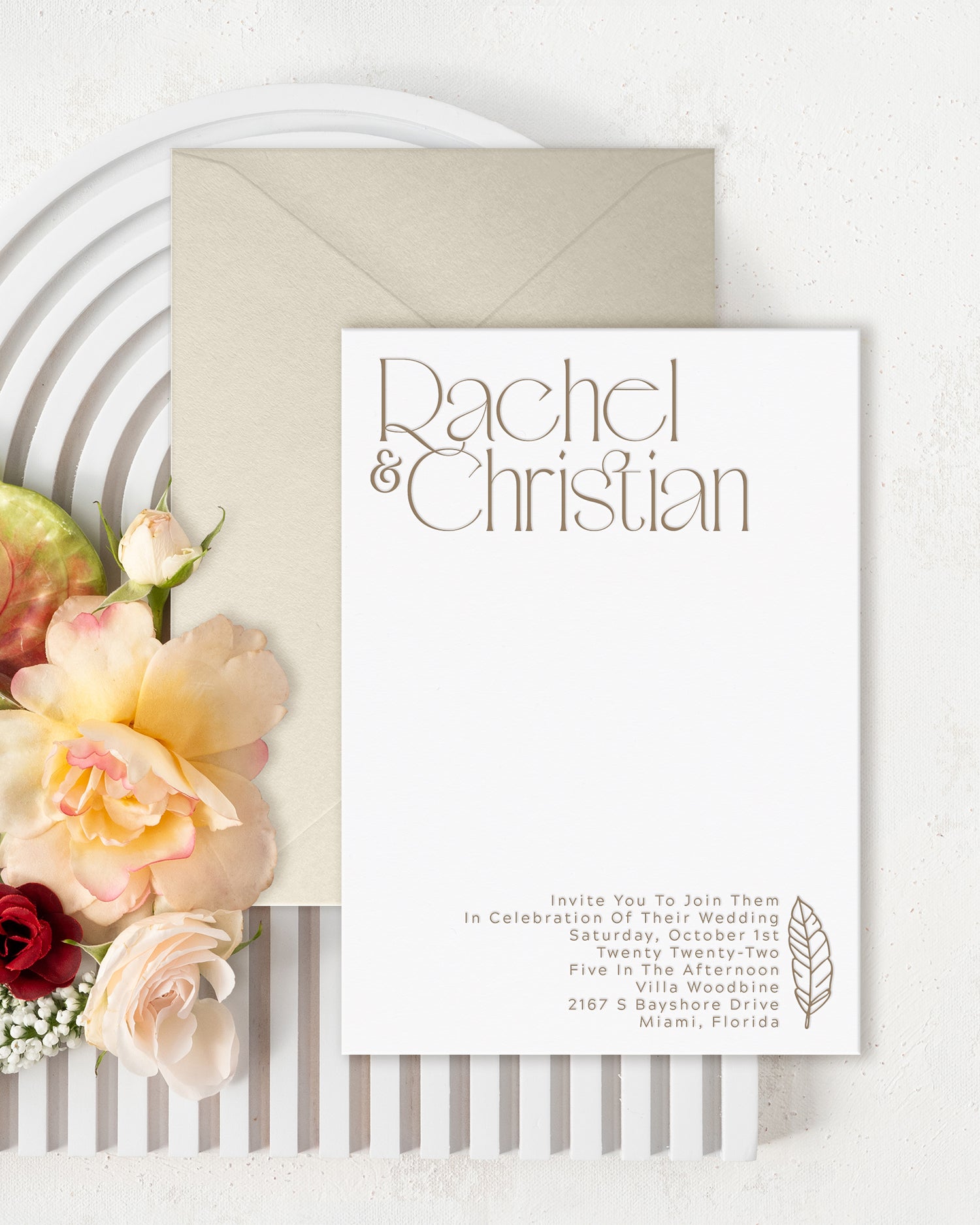 Modern Frond Main Invite