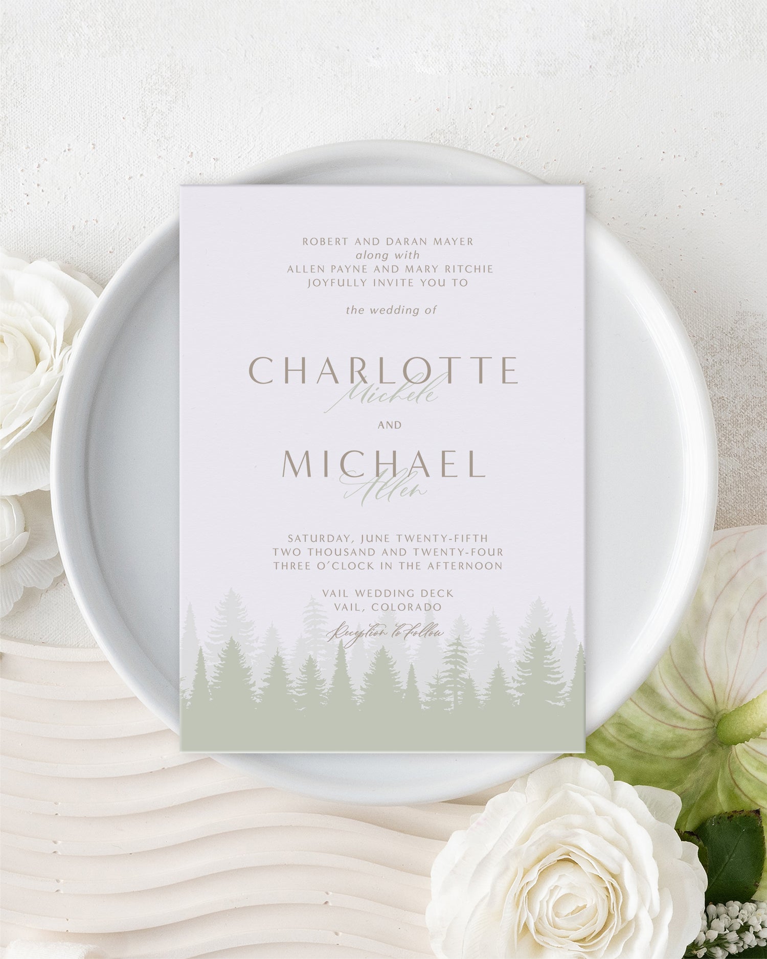 Modern Mountain Main Invite