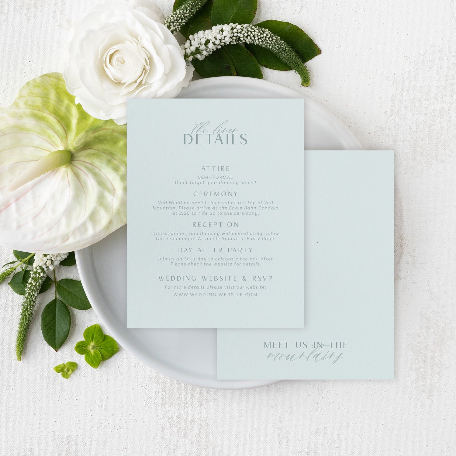 Modern Mountain Details Card