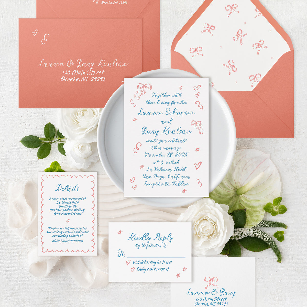 Whimsy Bows Invitation Suite