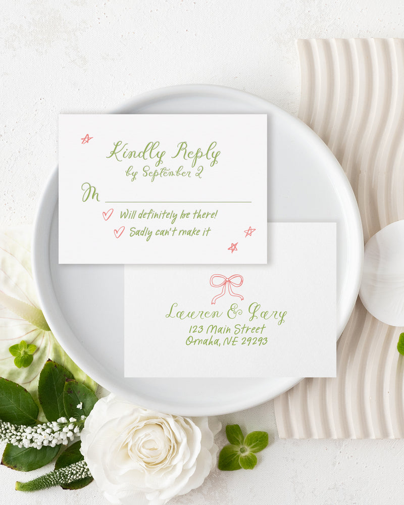 Whimsy Bows Reply Card
