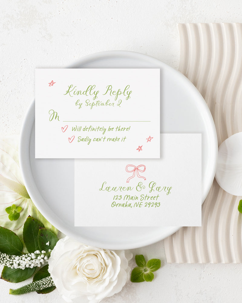 Whimsy Bows Reply Card