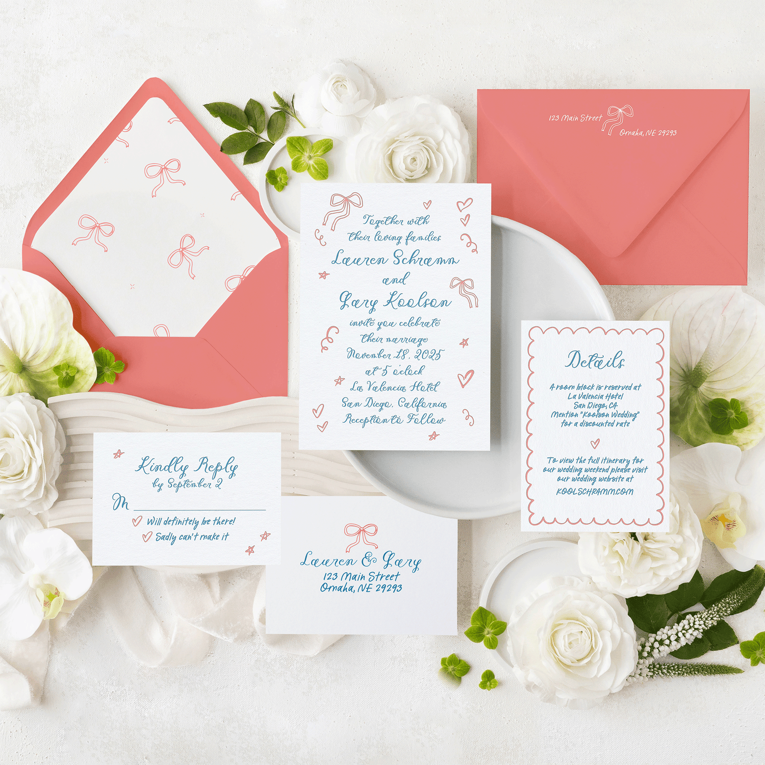 Whimsy Bows Invitation Suite