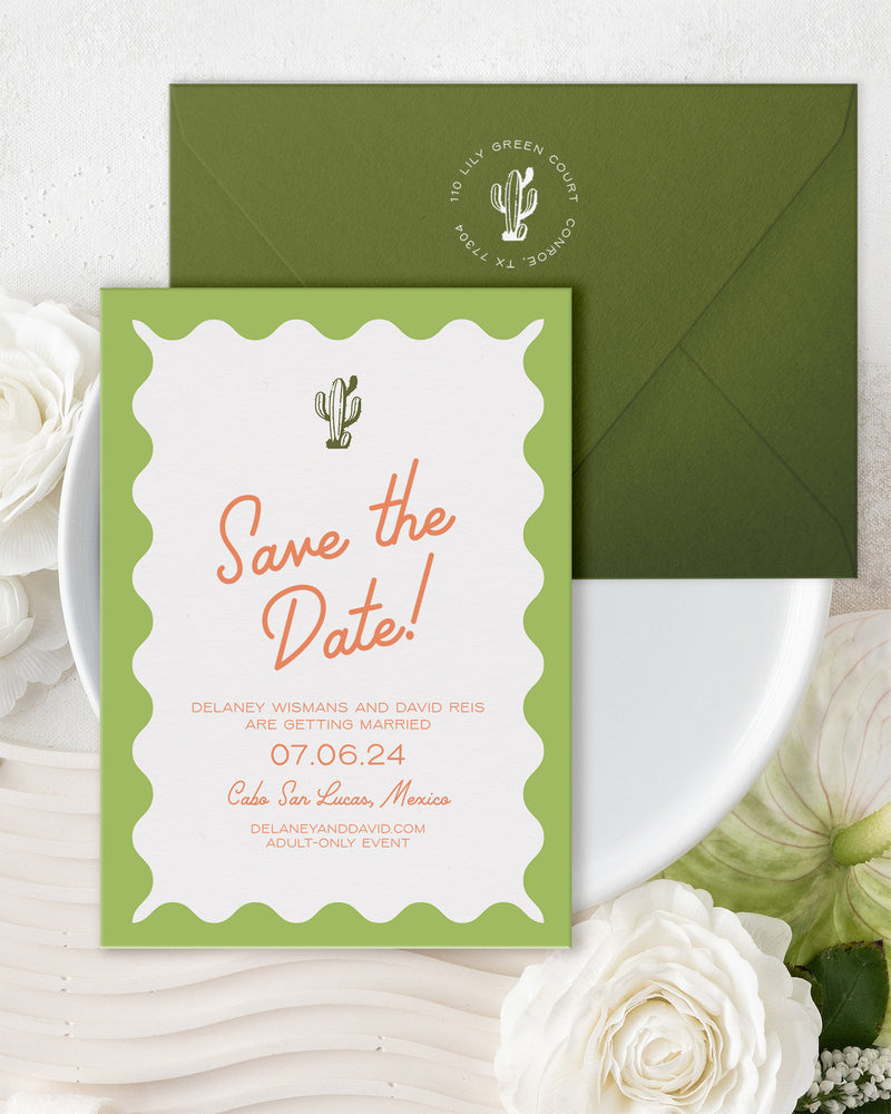 Desert Cactus Save the Date