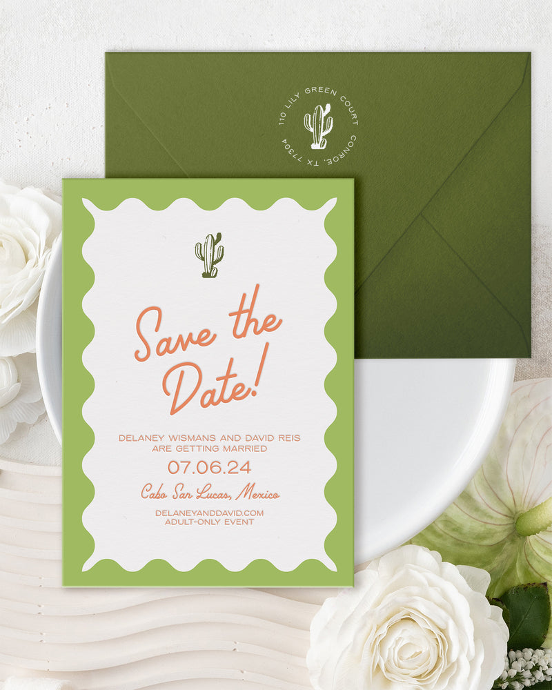 Desert Cactus Save the Date