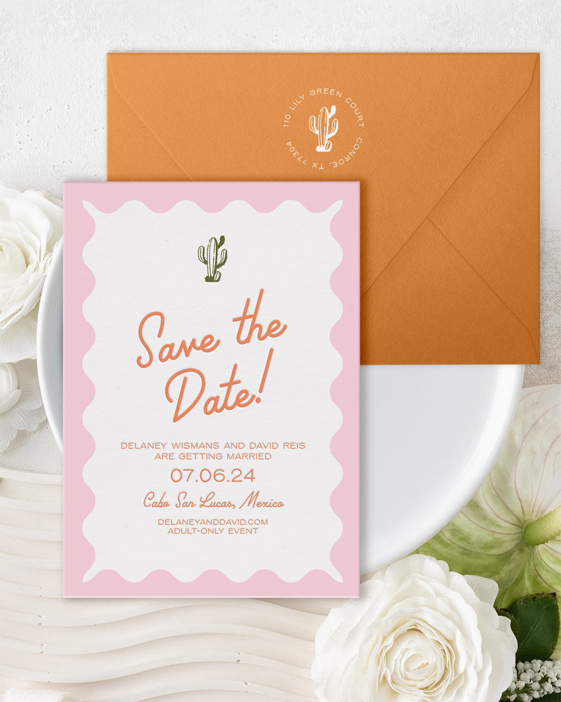 Desert Cactus Save the Date