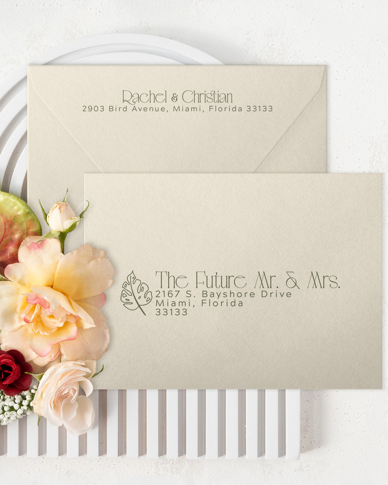 Modern Frond Envelope Addressing