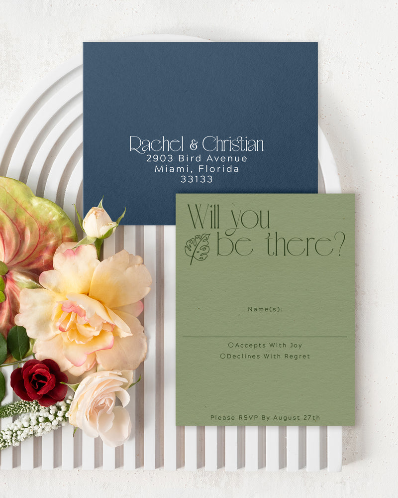 Modern Frond Reply Card