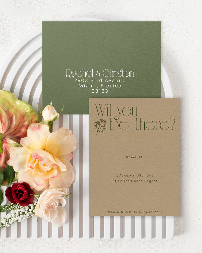 Modern Frond Reply Card