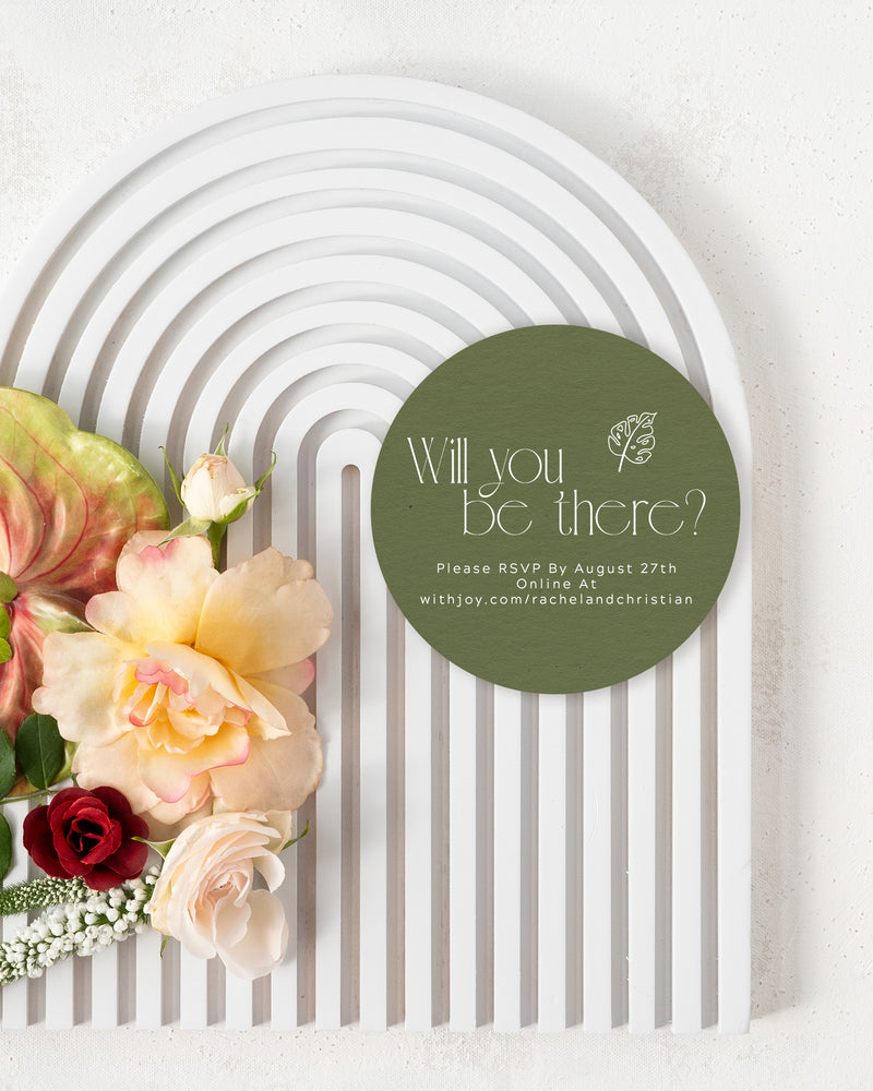 Modern Frond Reply Card