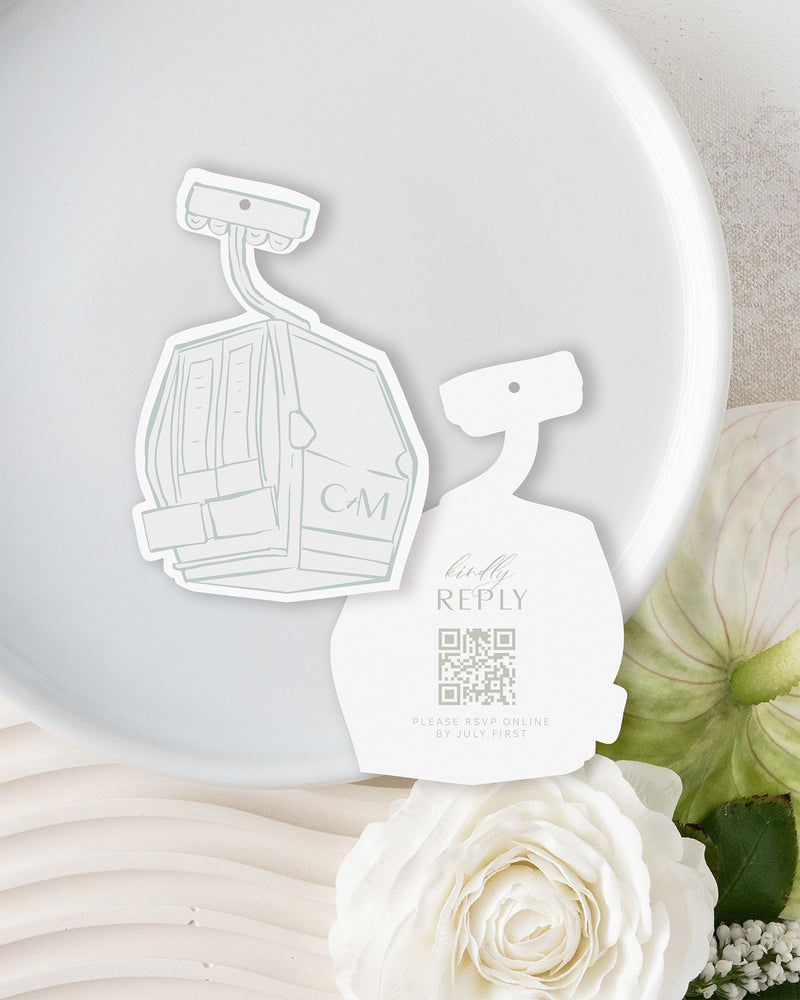 Modern Mountain Reply Card