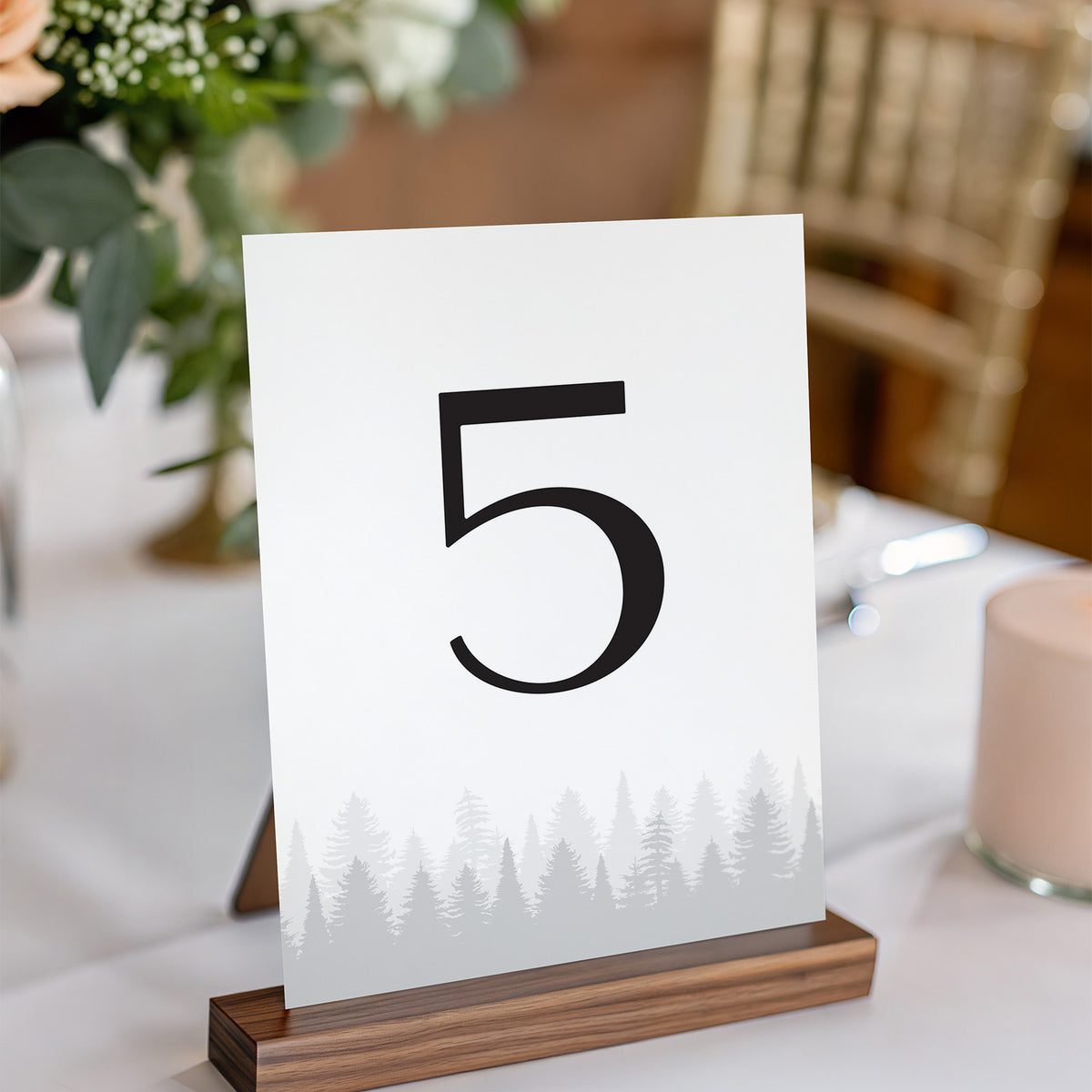 Modern Mountain Table Numbers