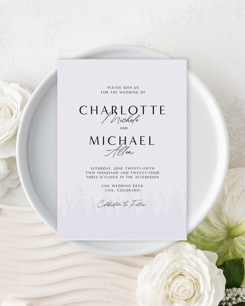 Modern Mountain Main Invite