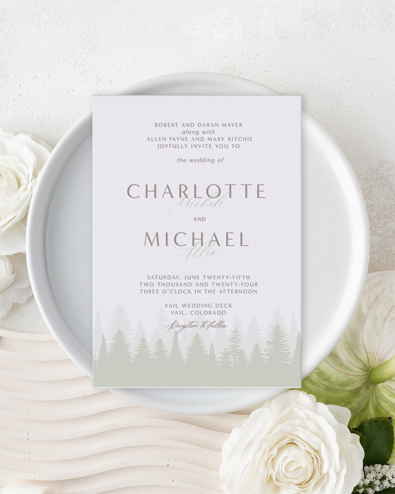 Modern Mountain Main Invite