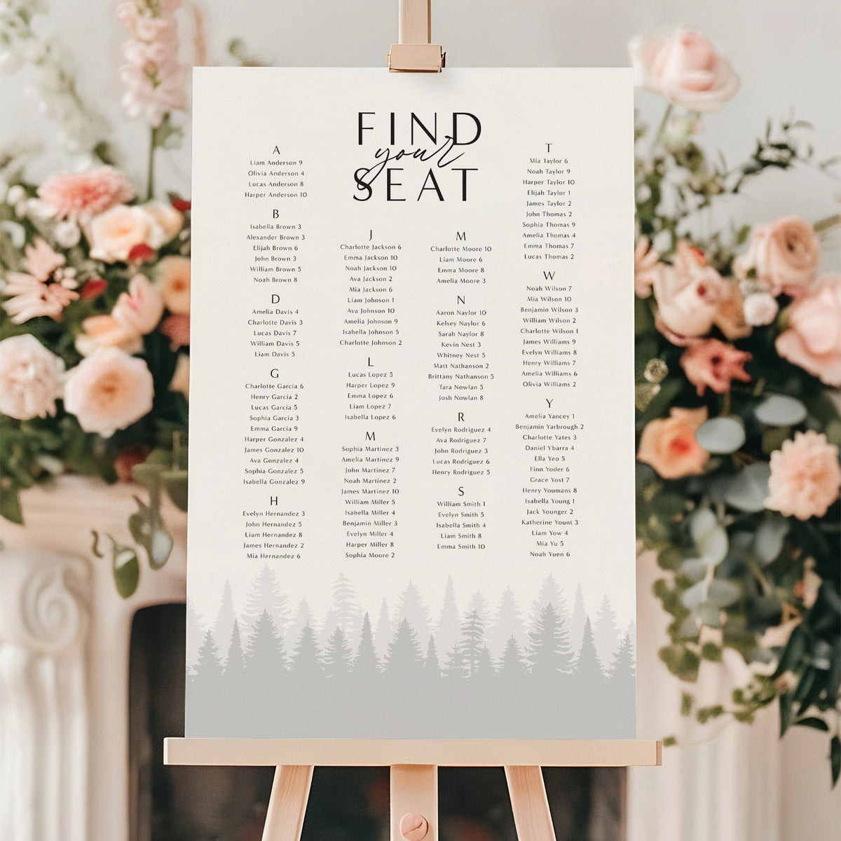 Modern Mountain Welcome + Escort Signs