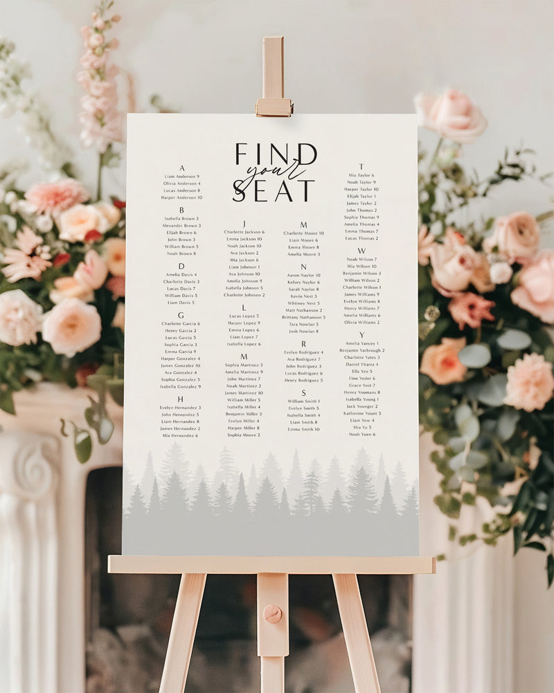 Modern Mountain Welcome + Escort Signs