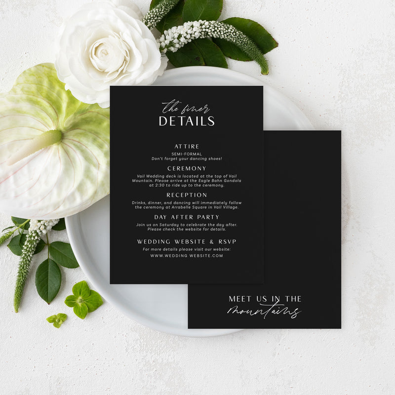 Modern Mountain Details Card