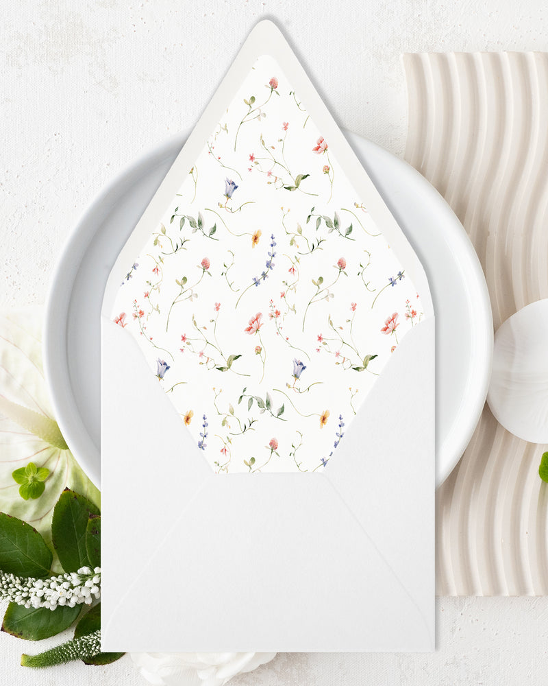 Wildflowers Envelope Liners