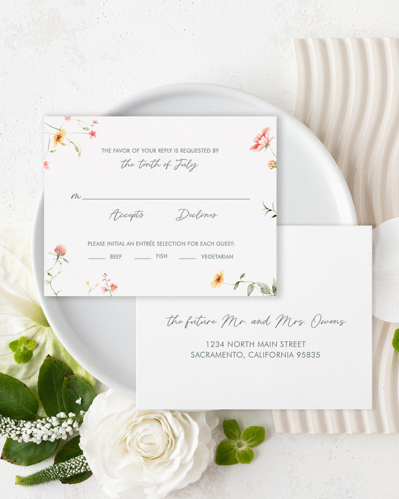 Wildflower Reply Card